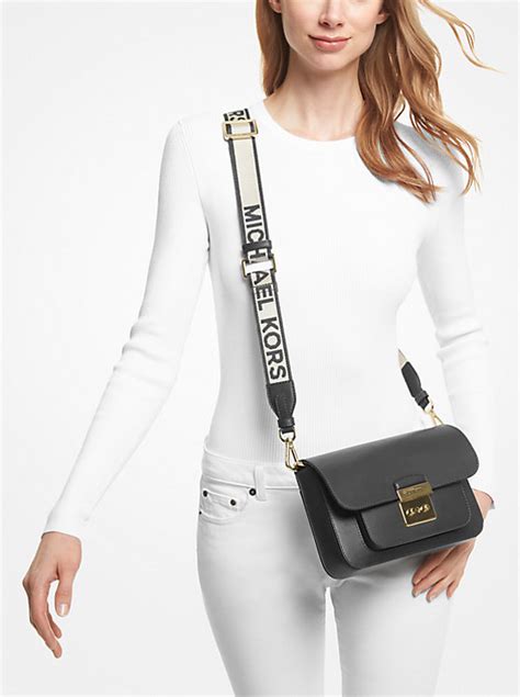 michael michael kors sloan editor canvas and leather shoulder bag|Michael Kors sloan.